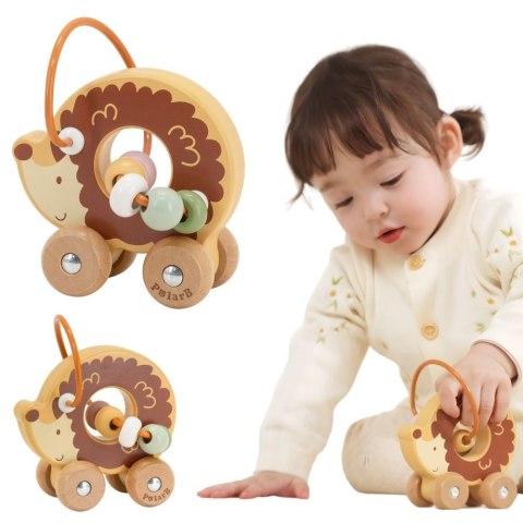 Viga Toys VIGA Labirynt koralikowy na kółkach - Jeż 12M+