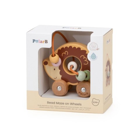 Viga Toys VIGA Labirynt koralikowy na kółkach - Jeż 12M+