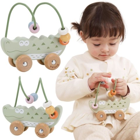 Viga Toys VIGA Labirynt koralikowy na kółkach - Krokodyl 12M+