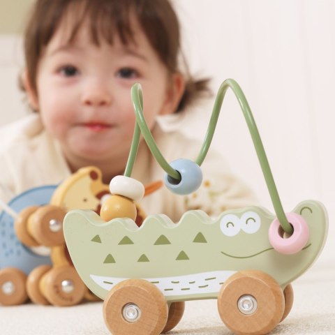 Viga Toys VIGA Labirynt koralikowy na kółkach - Krokodyl 12M+