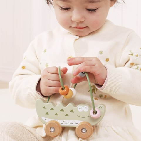 Viga Toys VIGA Labirynt koralikowy na kółkach - Krokodyl 12M+