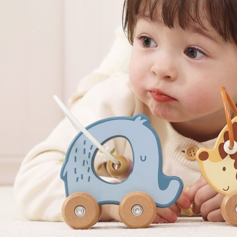 Viga Toys VIGA Labirynt koralikowy na kółkach - Słoń 12M+