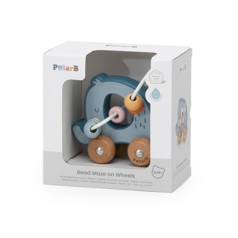 Viga Toys VIGA Labirynt koralikowy na kółkach - Słoń 12M+