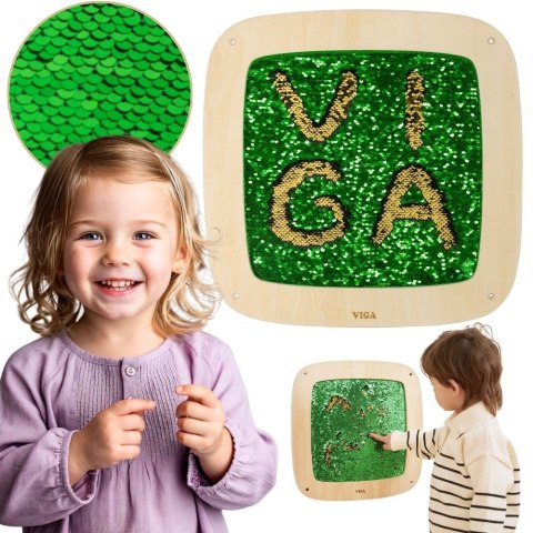 Viga Toys VIGA Panel Aktywności Ścienny z Cekinami