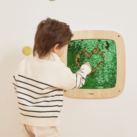Viga Toys VIGA Panel Aktywności Ścienny z Cekinami