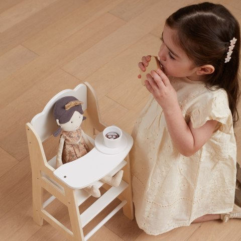 Viga Toys VIGA PolarB Krzesełko do Karmienia dla Lalek Białe Drewniane