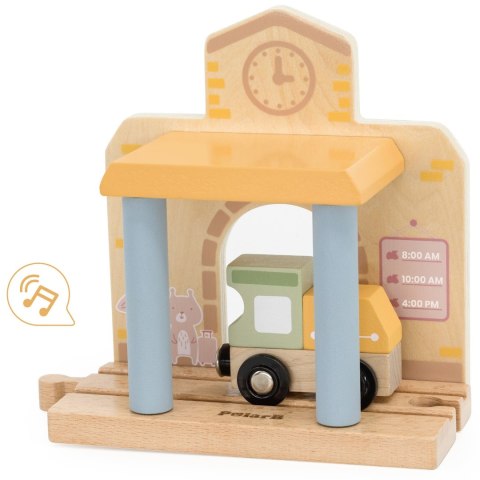 Viga Toys Viga PolarB Drewniany Zestaw Kolejowy 30 el.