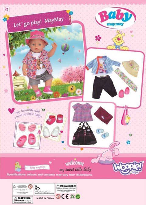 Woopie Royal WOOPIE ROYAL Kolorowe Ubranko dla Lalki Piesek Kurteczka Czapeczka 43-46 cm
