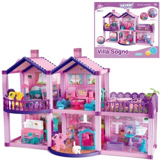 Woopie WOOPIE Domek dla Lalek Kucyków PONY FANTASY VILLA 120 el.