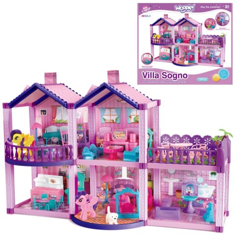 Woopie WOOPIE Domek dla Lalek Kucyków PONY FANTASY VILLA 120 el.