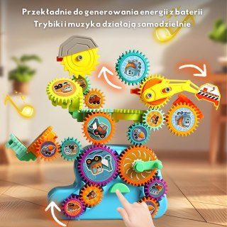 Woopie WOOPIE Interaktywne Klocki Konstrukcyjne Zębatki 18 el.