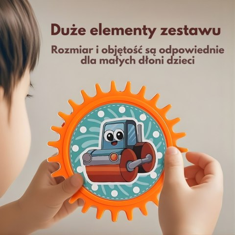 Woopie WOOPIE Interaktywne Klocki Konstrukcyjne Zębatki 18 el.
