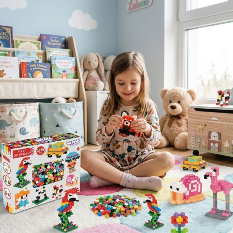 Woopie WOOPIE Klocki Konstrukcyjne 3D PIXEL 1750 el.