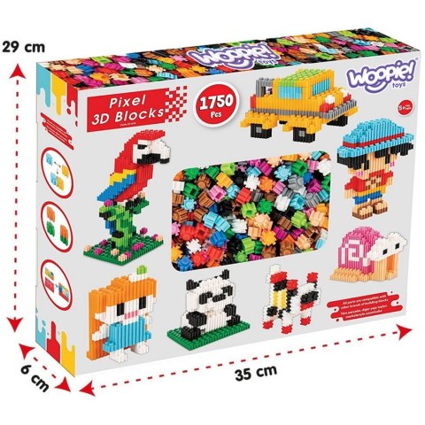 Woopie WOOPIE Klocki Konstrukcyjne 3D PIXEL 1750 el.