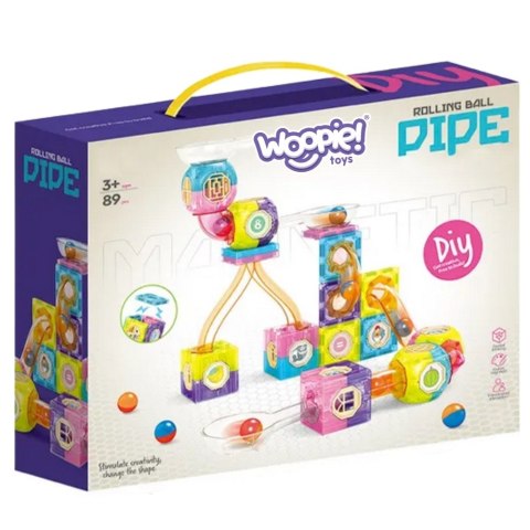 Woopie WOOPIE Klocki Magnetyczne Tor Kulkowy 89 el.