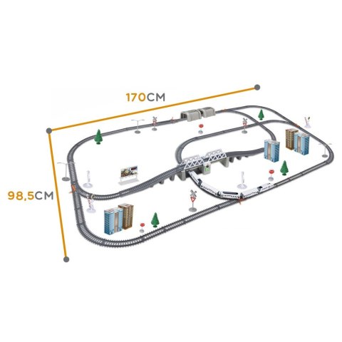 Woopie WOOPIE Kolejka Elektryczna Ogromny 914 cm Tor Most Tunel 86 el.