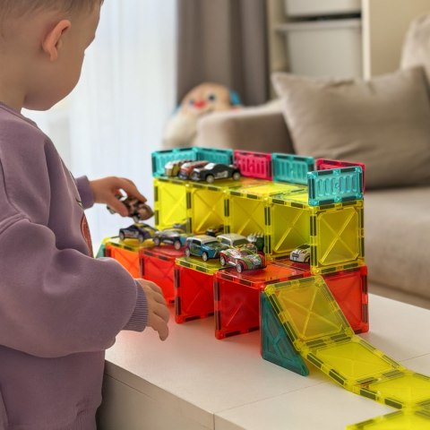 Woopie WOOPIE Magnetyczne Klocki Konstrukcyjne 7,5 cm Parking 112 el