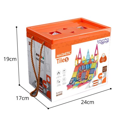 Woopie WOOPIE Magnetyczne Klocki Konstrukcyjne 7,5 cm Parking 112 el