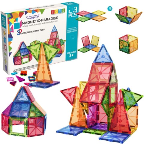 Woopie WOOPIE Magnetyczne Klocki Konstrukcyjne Montessori 3D