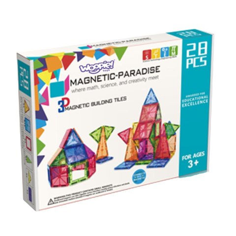 Woopie WOOPIE Magnetyczne Klocki Konstrukcyjne Montessori 3D