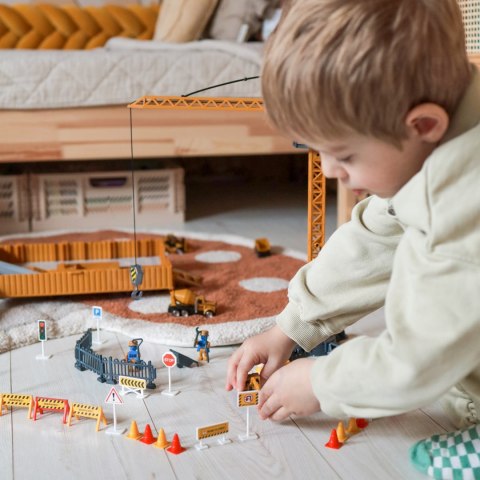 Woopie WOOPIE Samochód Ciężarowy 6w1 Zestaw Budowy Dźwig Resoraki Akcesoria