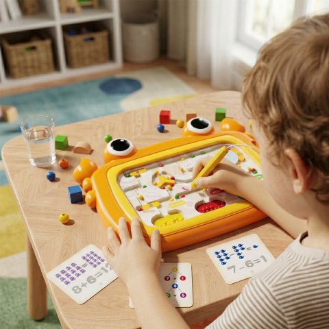 Woopie WOOPIE Tablica Magnetyczna Montessori Labirynt Krab Pomarańczowa