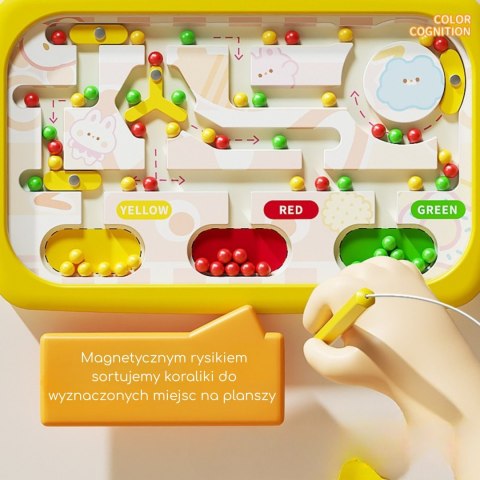 Woopie WOOPIE Tablica Magnetyczna Montessori Labirynt Krab Pomarańczowa