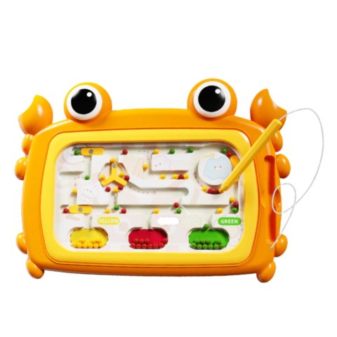 Woopie WOOPIE Tablica Magnetyczna Montessori Labirynt Krab Pomarańczowa
