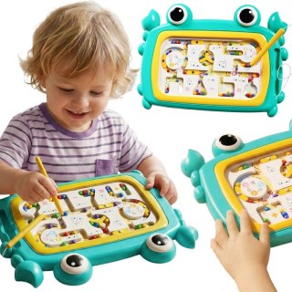 Woopie WOOPIE Tablica Magnetyczna Montessori Labirynt Krab Turkusowa
