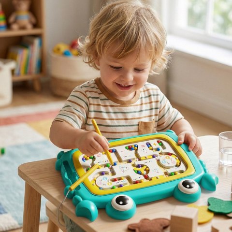 Woopie WOOPIE Tablica Magnetyczna Montessori Labirynt Krab Turkusowa