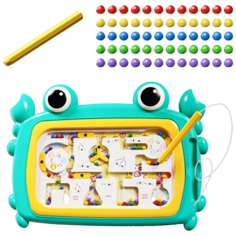Woopie WOOPIE Tablica Magnetyczna Montessori Labirynt Krab Turkusowa