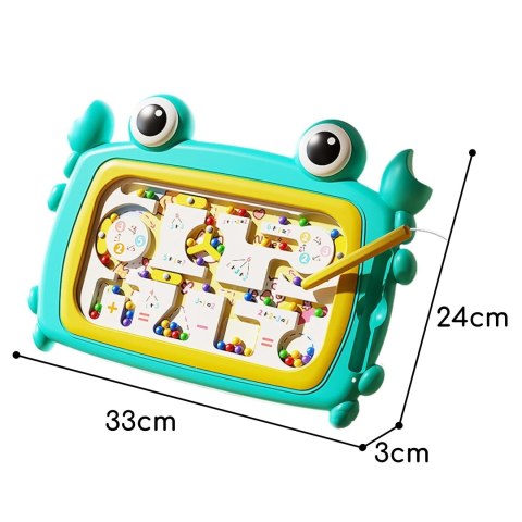 Woopie WOOPIE Tablica Magnetyczna Montessori Labirynt Krab Turkusowa