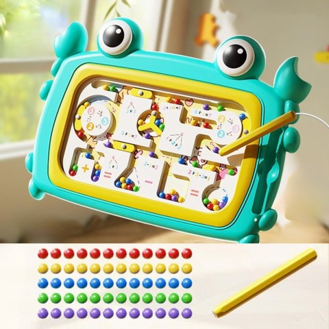 Woopie WOOPIE Tablica Magnetyczna Montessori Labirynt Krab Turkusowa