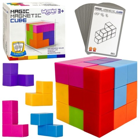 Woopie WOOPIE Układanka Kostka Tetris Z Zestawem Kart