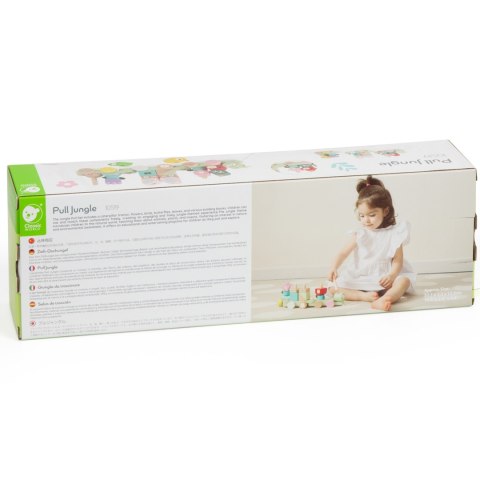 Classic World CLASSIC WORLD Montessori Kolejka Gąsienica Drewniana Układanka