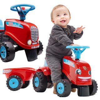 FALK FALK Jeździk Traktor Go! z Przyczepą Czerwony 1-3 lat