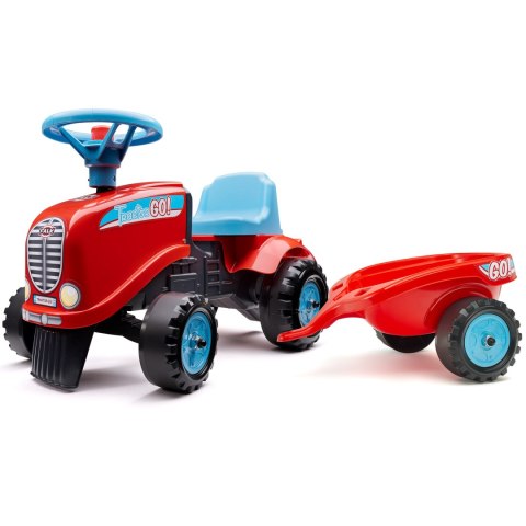 FALK FALK Jeździk Traktor Go! z Przyczepą Czerwony 1-3 lat