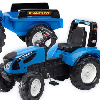 FALK FALK Traktor Landini Niebieski na Pedały z Przyczepką od 3-7 lat