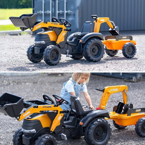 FALK FALK Traktor na Pedały Case CE z Koparką Ładowarką i Przyczepą 3-7 lat