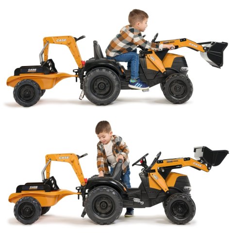 FALK FALK Traktor na Pedały Case CE z Koparką Ładowarką i Przyczepą 3-7 lat