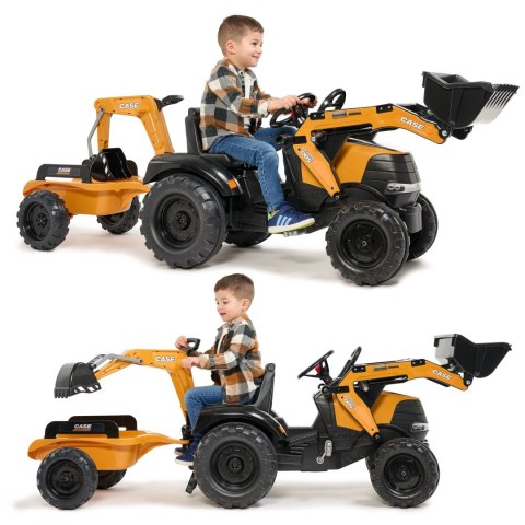 FALK FALK Traktor na Pedały Case CE z Koparką Ładowarką i Przyczepą 3-7 lat
