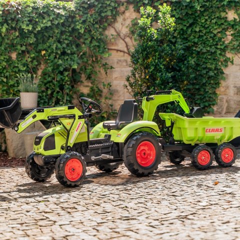FALK FALK Traktor na Pedały Claas Axos 330 z Koparką i Przyczepą 3-7 lat