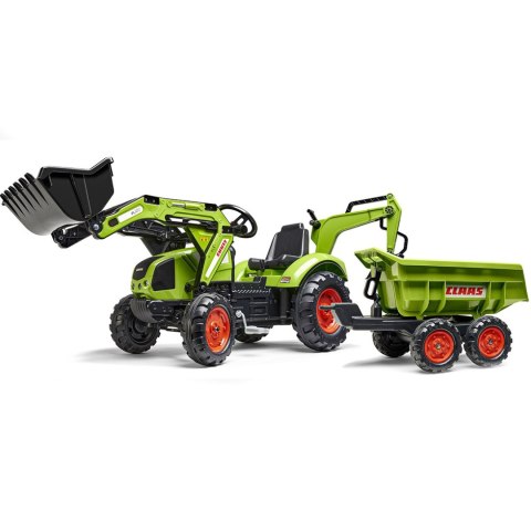 FALK FALK Traktor na Pedały Claas Axos 330 z Koparką i Przyczepą 3-7 lat
