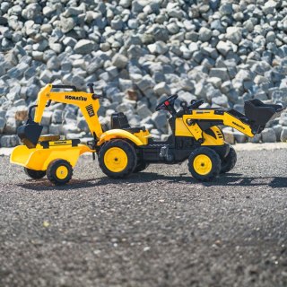 FALK FALK Traktor na Pedały Komatsu z Łyżką Koparką i Przyczepą 2-5 lat