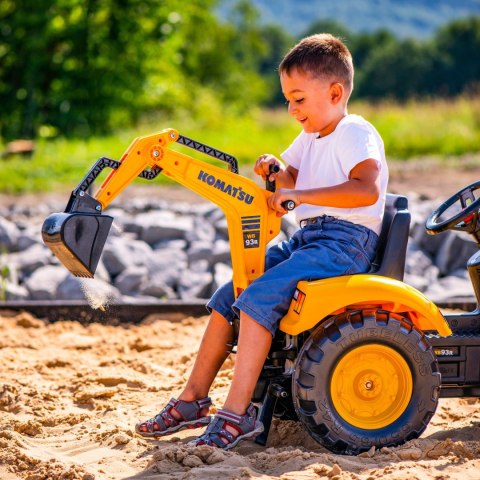 FALK FALK Traktor na Pedały Komatsu z Łyżką Koparką i Przyczepą 2-5 lat
