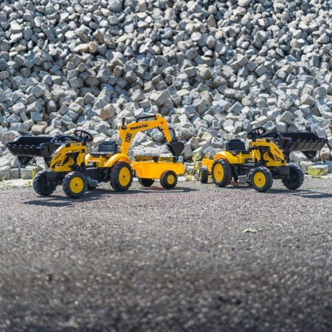 FALK FALK Traktor na Pedały Komatsu z Łyżką Koparką i Przyczepą 2-5 lat