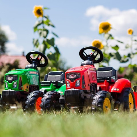 FALK FALK Traktor na Pedały Supercharger z Przyczepą i Otwieraną Maską Czerwony 2-5 lat