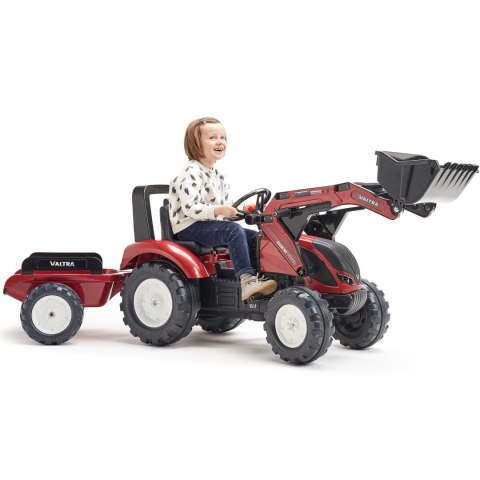FALK FALK Traktor na Pedały Valtra S4 z Łyżką i Przyczepą 3-7 lat