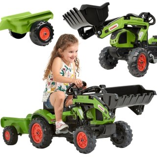 FALK FALK Traktor na Pedały z Ładowarką i Przyczepą Claas 2-5 lat