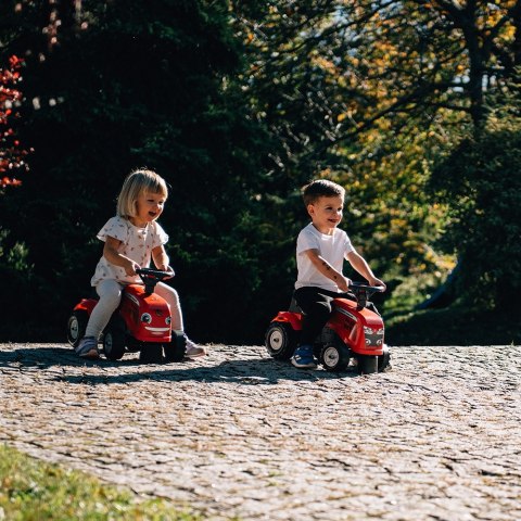 FALK FALK Traktorek Baby Massey Ferguson Czerwony z Przyczepką + akc. od 1-3 lat